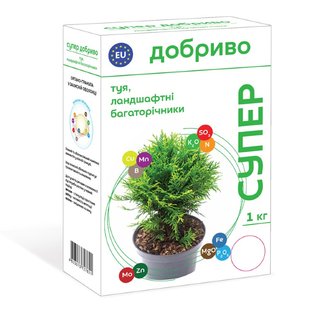 Добриво для туї - мінеральне гранульоване добриво, 1 кг, Сімейний Сад 50035 фото