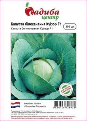 Куизор F1 - семена капусты белокочанной, 100 шт, Syngenta (Садыба Центр) 923541079 фото